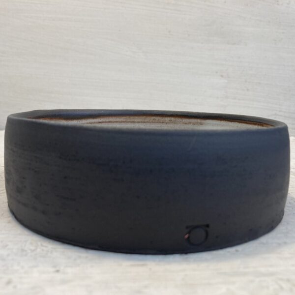 bowl-white on black clay-medium