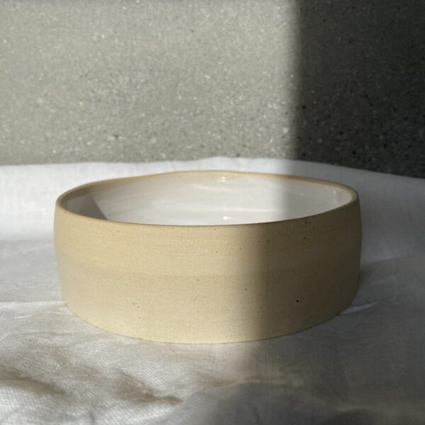 bowl-white on white clay-medium