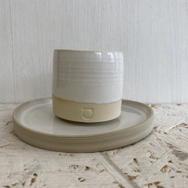 espresso cup-white on white clay