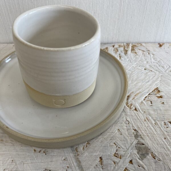 espresso cup-white on white clay