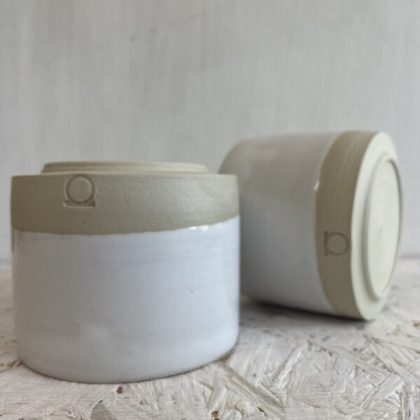 cup - white on white clay